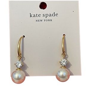 NEW Kate Spade pearls of wisdom drop earrings